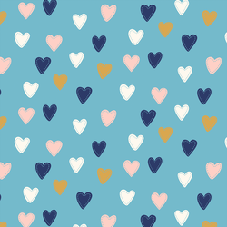 Hearts in Sky Blue