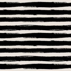 Stripes in Ebony on Cream
