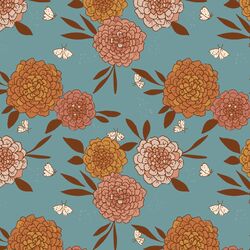 Enchanted Flora in Blue Steel
