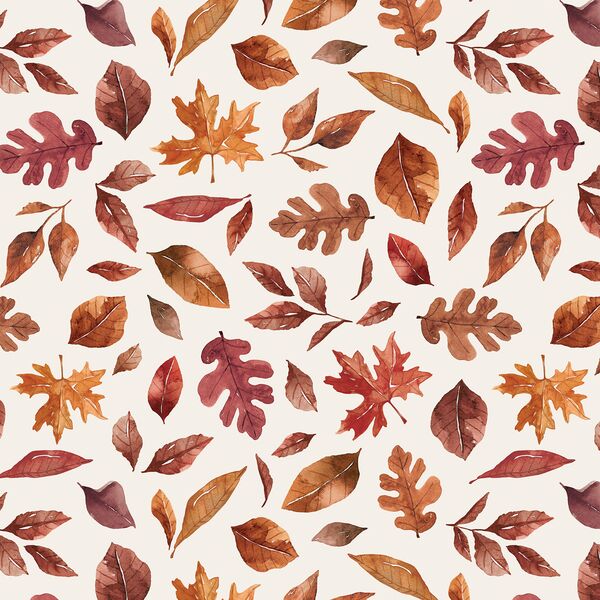 Fall Leaves in Cream