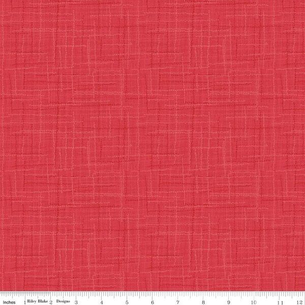 Grasscloth Cottons in Rouge