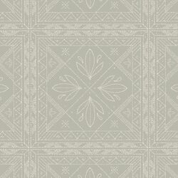 Dotted Tile in Cream on Soft Olive