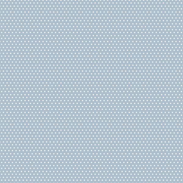 Small Winter Dot in White on Cashmere Blue