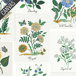 Botanical Prints Canvas in Blue Multi