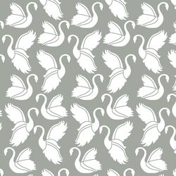 Swan Silhouette in Sage
