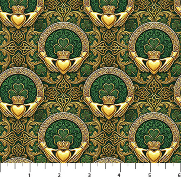 Claddagh Damask in Galway Gold