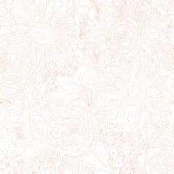 Paperie in Coral Dream on White