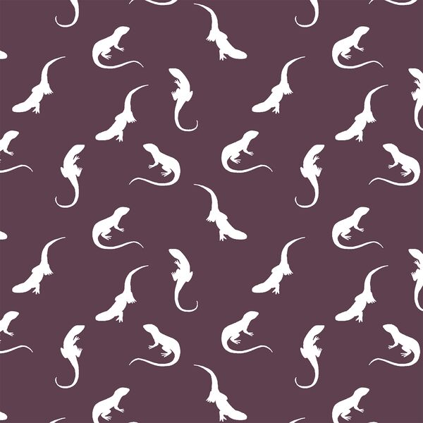 Iguana Silhouette in Raisin