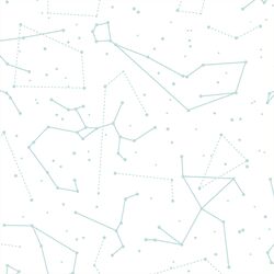 Star Charts in Glacier Blue on White