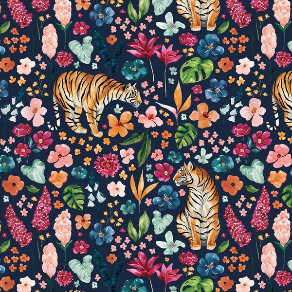Blooming Tiger in Navy