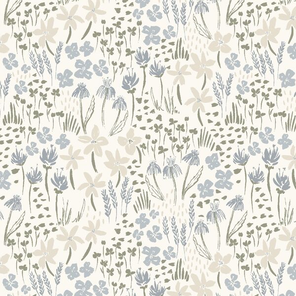 Cottage Meadow in Gray Blue