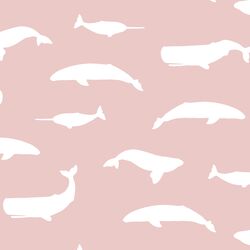 Whale Silhouette in Blush