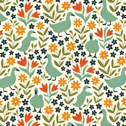 Garden Parade in Cream