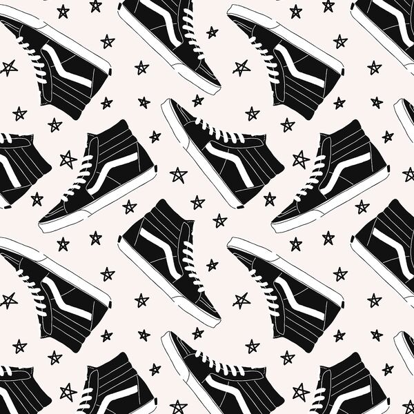High Tops and Stars in Ebony