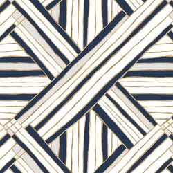 Large Interlaced Stripe in White