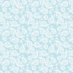 Little Tea Roses in Hydrangea Blue