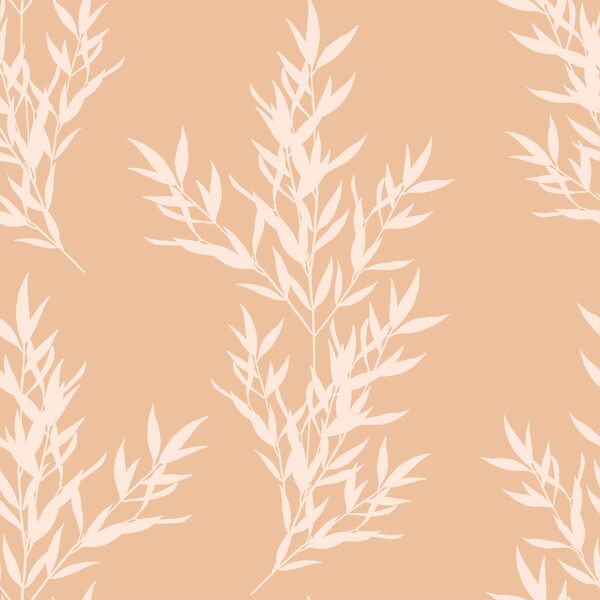 Branches in Pink Glow on Peach