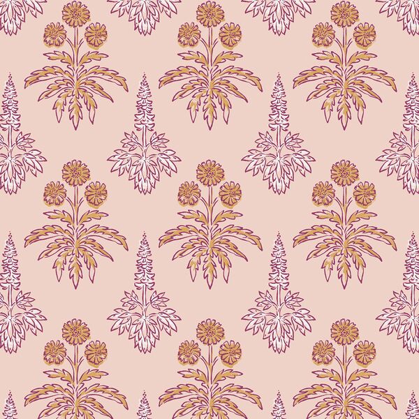 Lupine and Marigold in Cactus Blossom