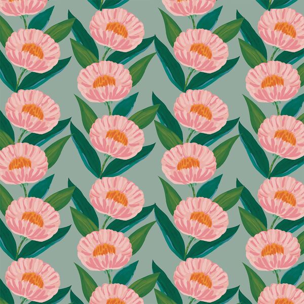Blooming Ballad in Seafoam
