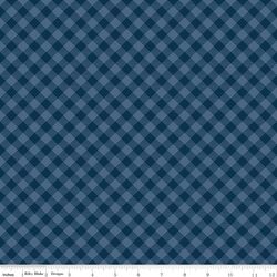 Gingham in Oxford Blue