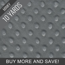 Minky Dimple Dot in Charcoal - 10 Yard Quick Cut