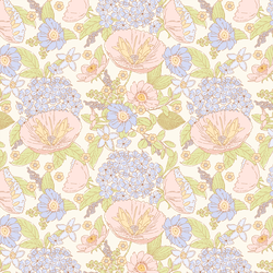 June Florals in Cream