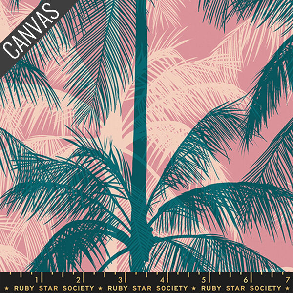 Poolside Palms Canvas in Plum