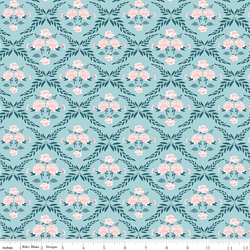 Trellis Damask in Aqua