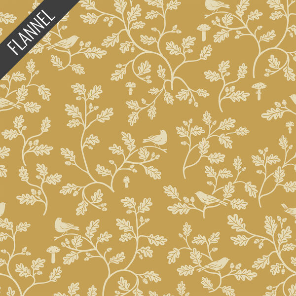 Woodland Oak Flannel in Gold