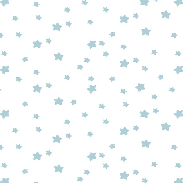 Star Light in Powder Blue on White