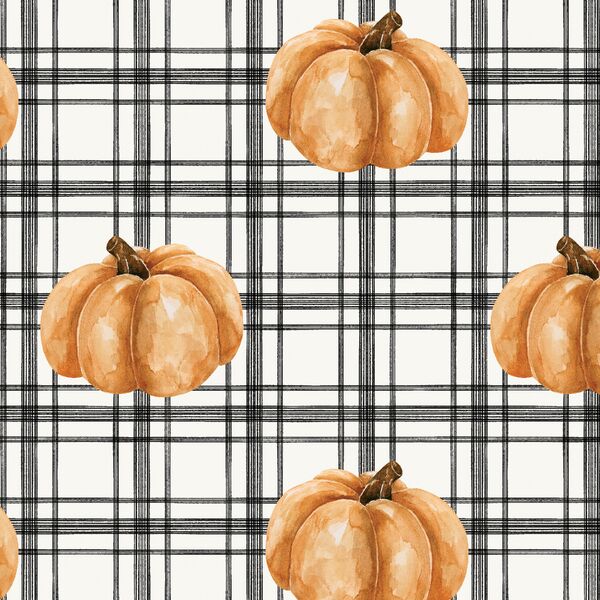 Pumpkins in Farmhouse Plaid
