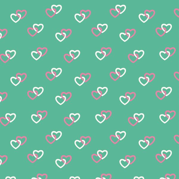 Heart Rings in Jade Green
