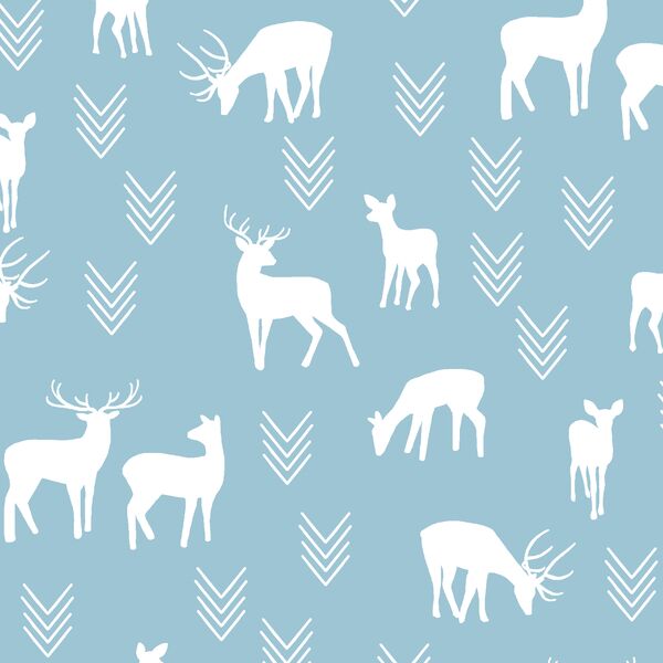 Deer Silhouette in Bluebell