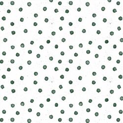 Splatter Dot in Bottle Green on White
