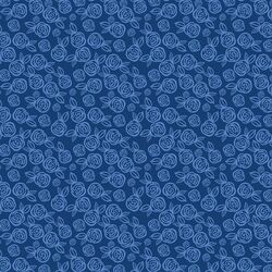 Little Tea Roses in Bright Navy