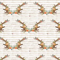 Large Meadow Horns in Tan Stripe