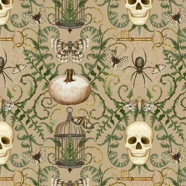 Damask in Tan