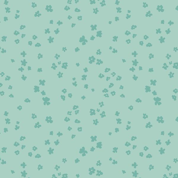 Silhouette Blooms in Robin