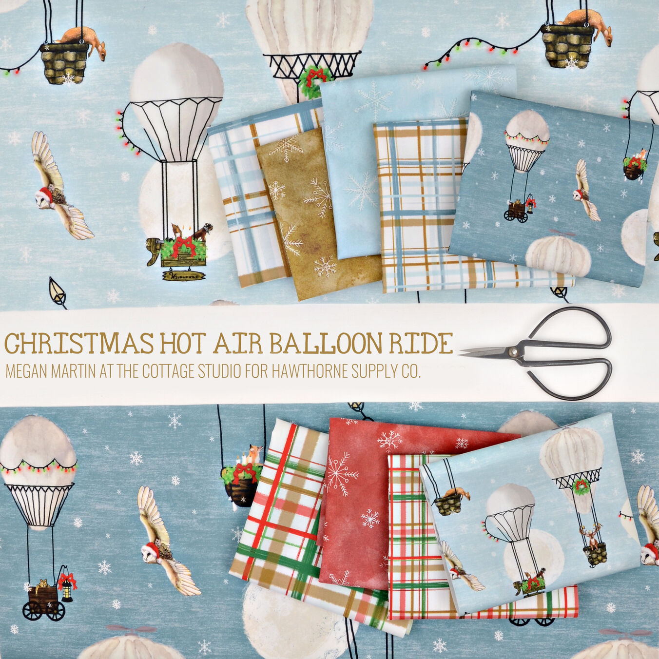 Christmas Hot Air Balloon Ride Poster Image