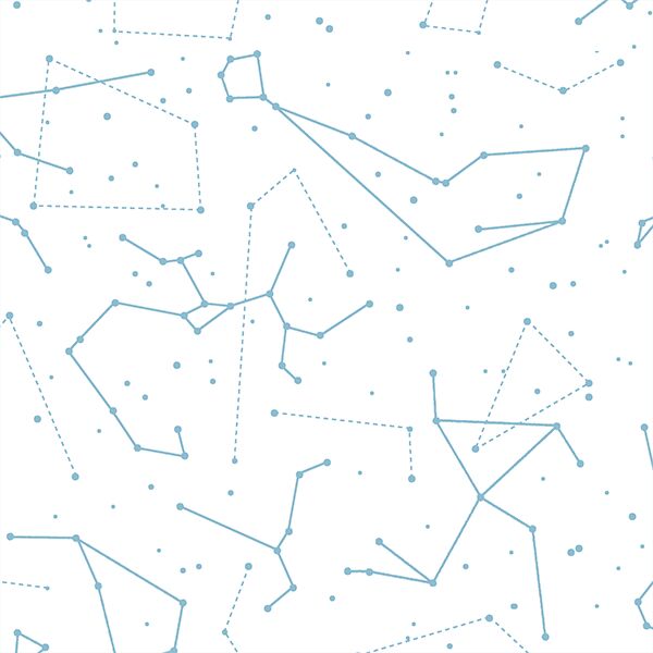 Star Charts in Breeze on White