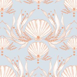 Seashell Damask in Wind