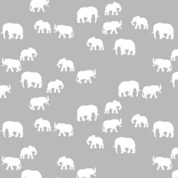 Elephant Silhouette in Pebble