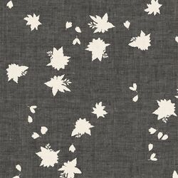 Large Scattered Floral in Coal