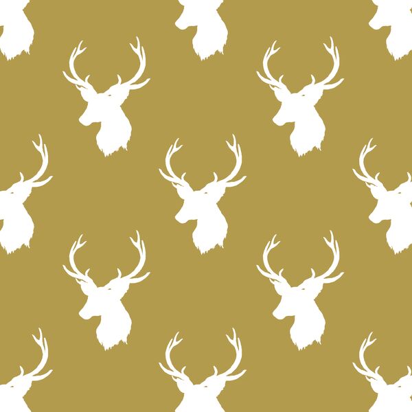 Little Stag Silhouette in Gold