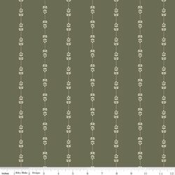 Floral Stripe in Green