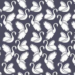 Swan Silhouette in Ink