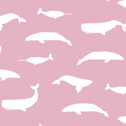 Whale Silhouette in Carnation