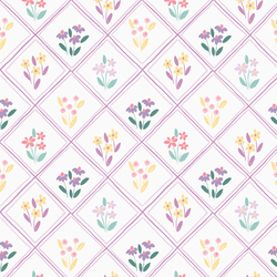 Floral Diamonds in Multi