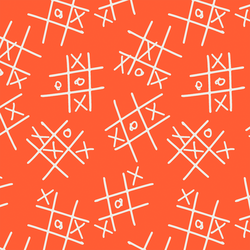 Naughts and Crosses in Rouge Red