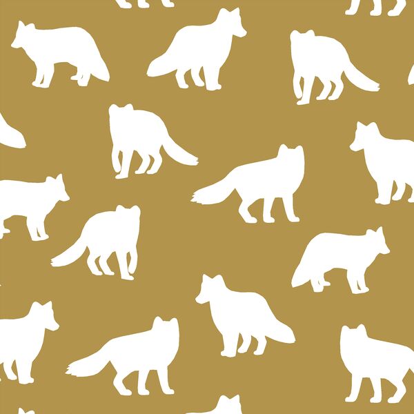 Fox Silhouette in Marigold